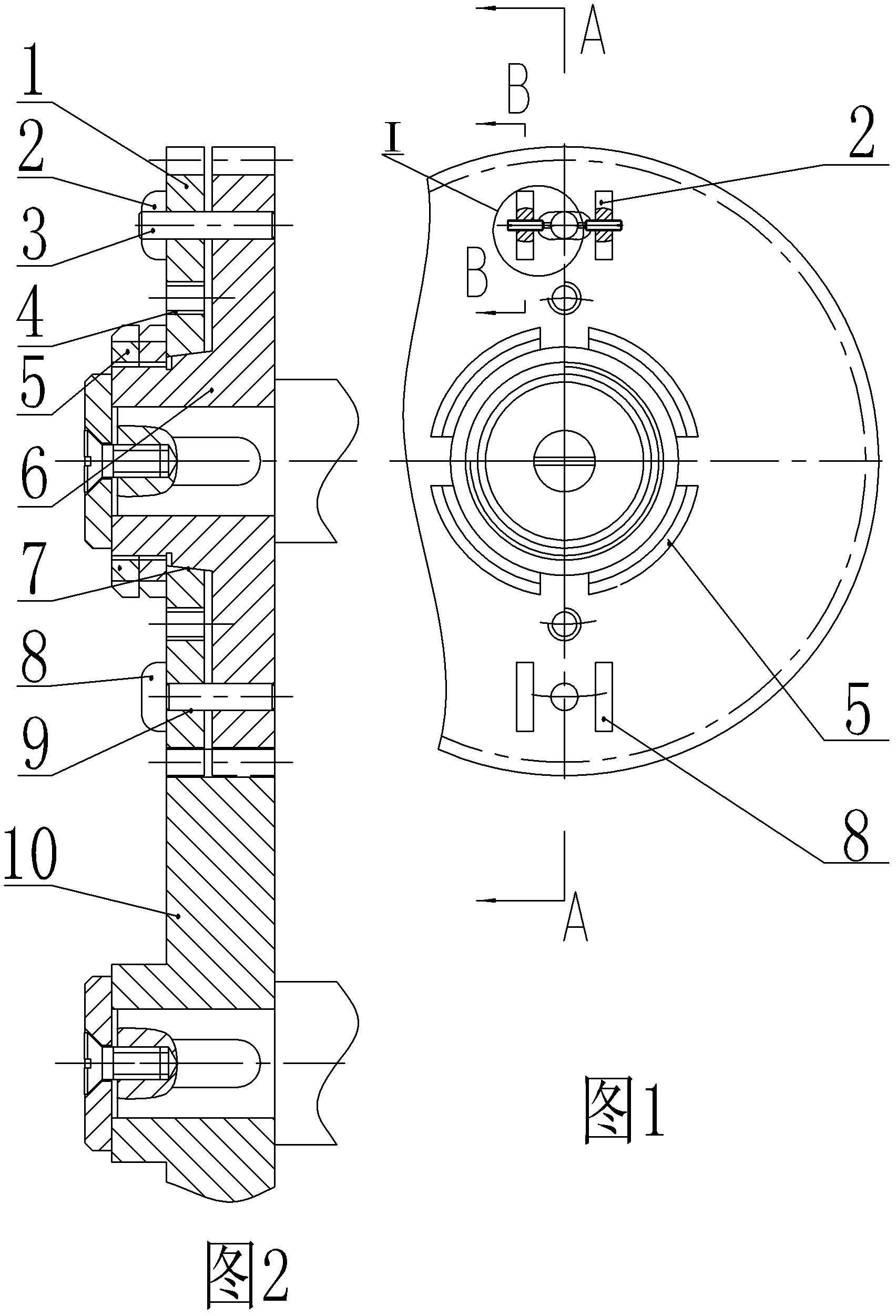 Stacked gear structure with side clearance removal through elasticity