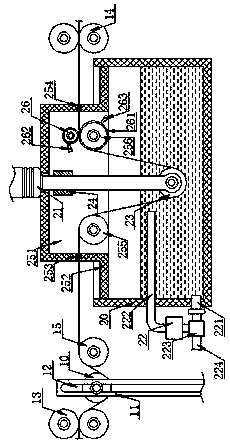 Copper wire production line for detecting and pickling surface grease