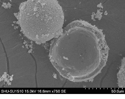 Method for preparing hollow glass microsphere coating titanium dioxide