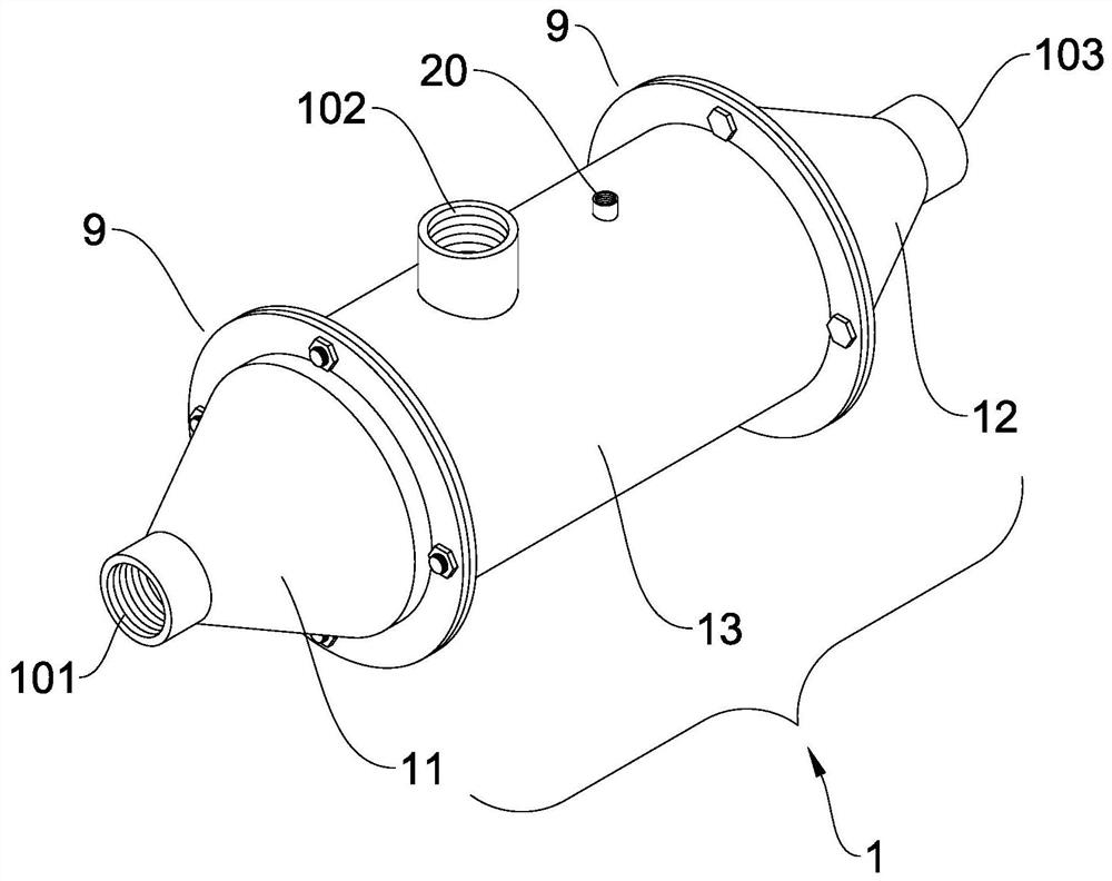 Gas or liquid ultrasonic purification device