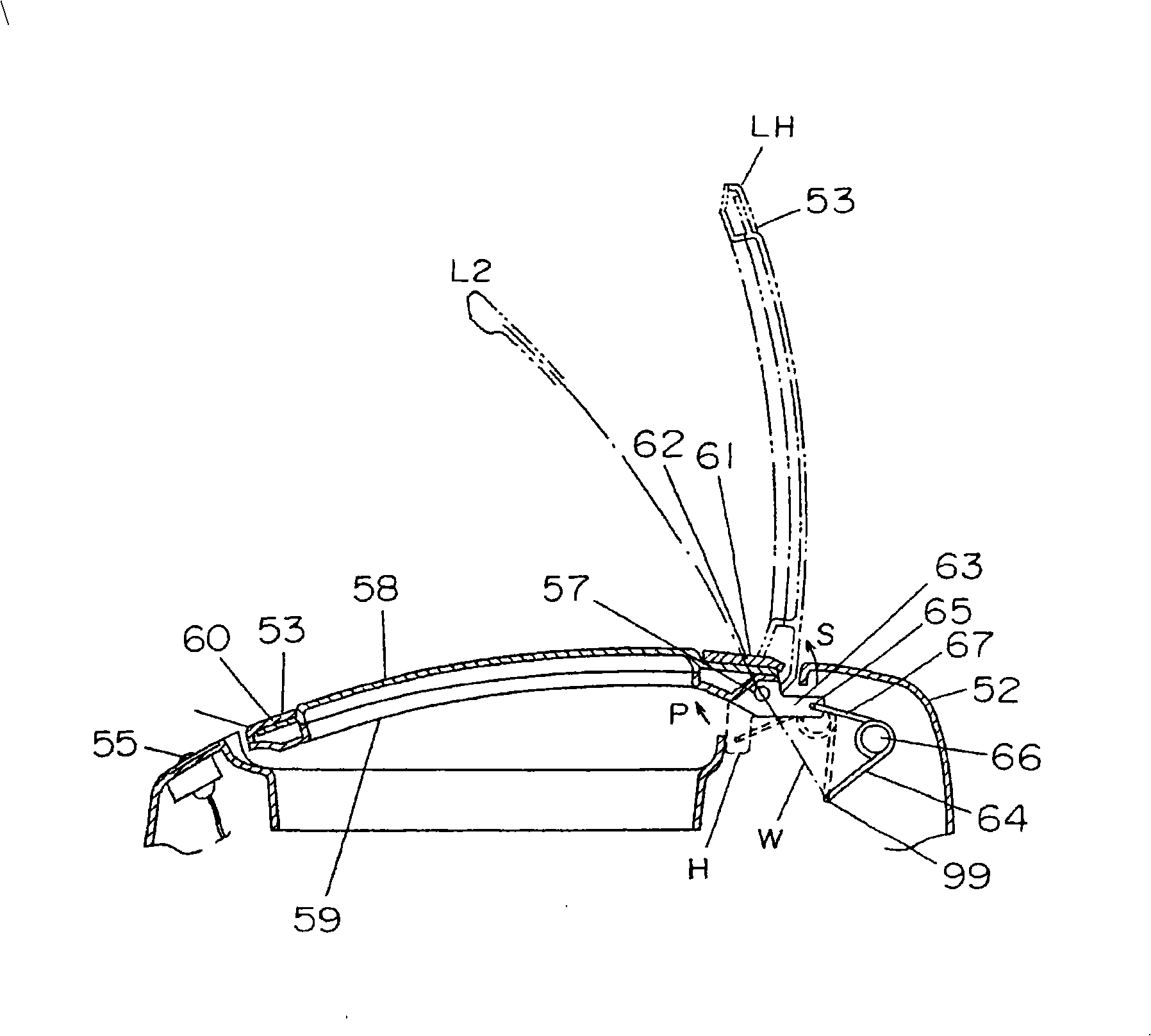 Washing machine cover structure