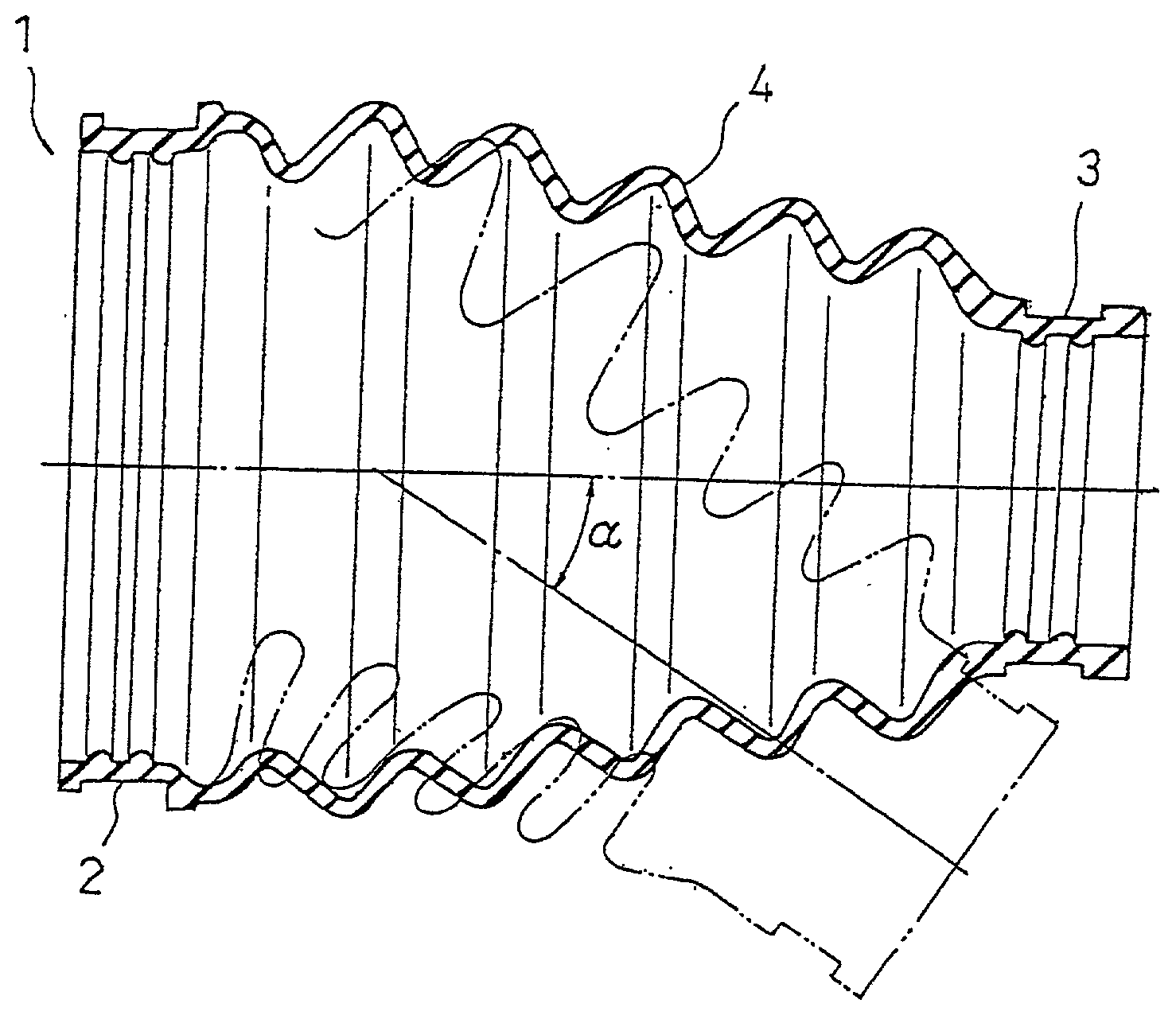 Flexible resin boot and method for producing it