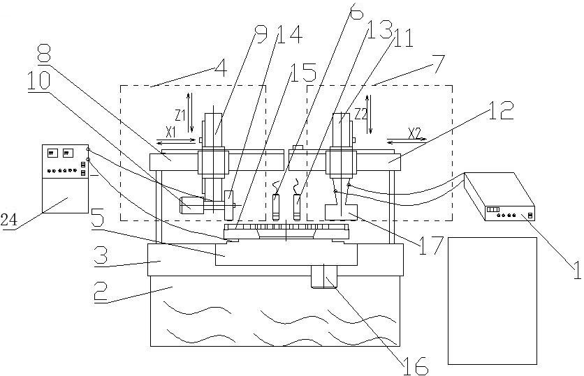 Composite bond grinding wheel dressing device and method