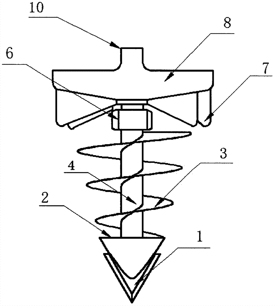 A conical spiral cavitation device