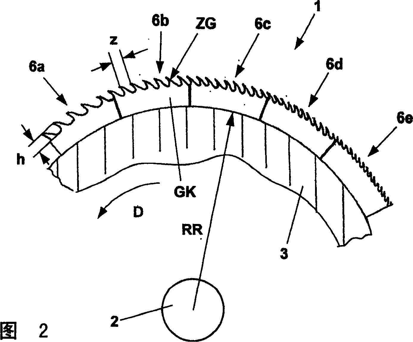 Combing cylinder with clothing elements