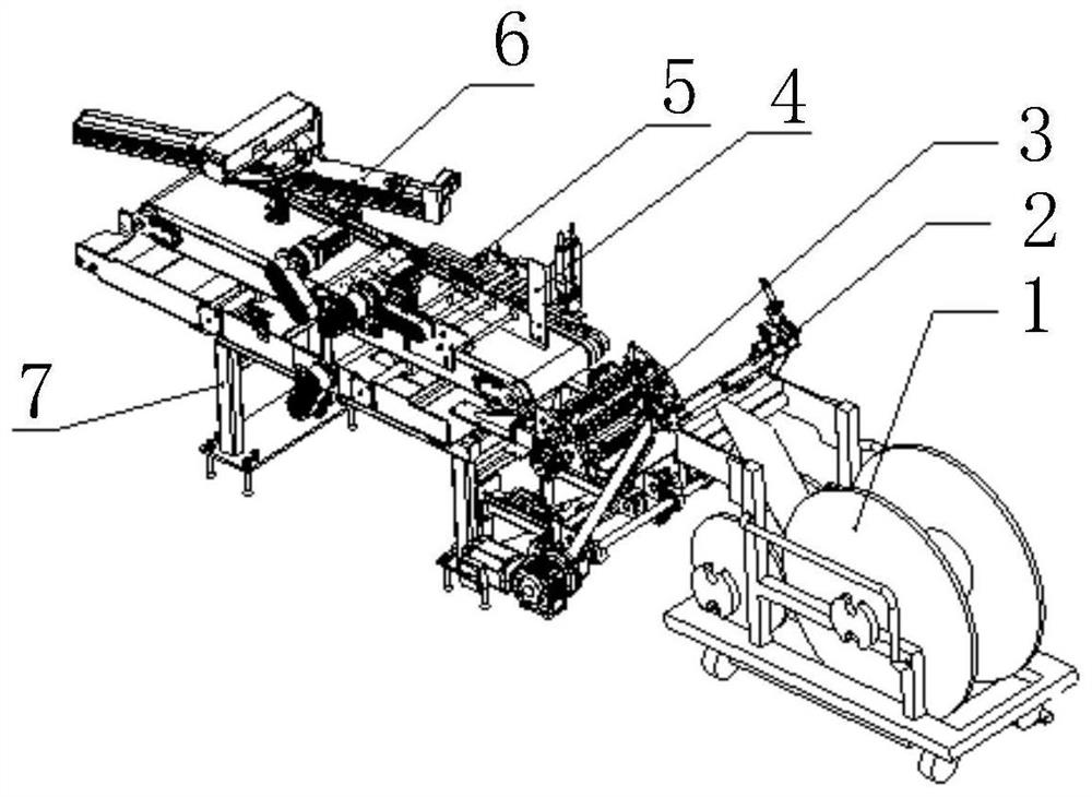 Automatic feeding device for rubber material with steel wire