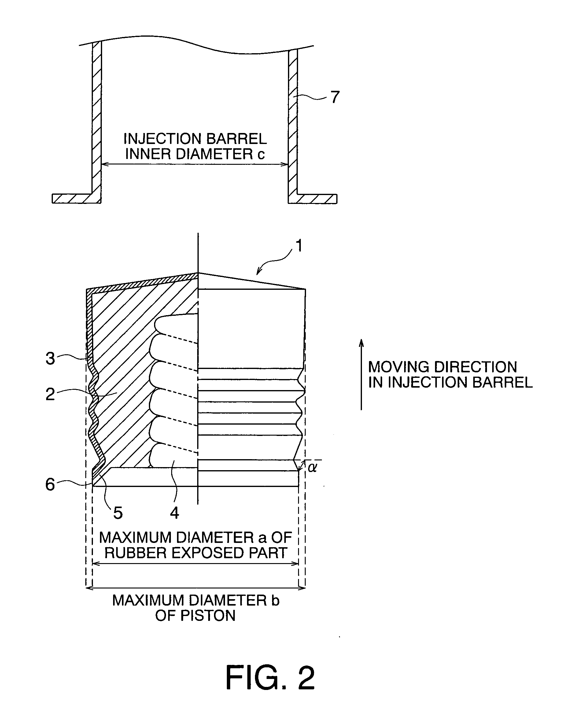 Piston for a syringe and a prefilled syringe using the same