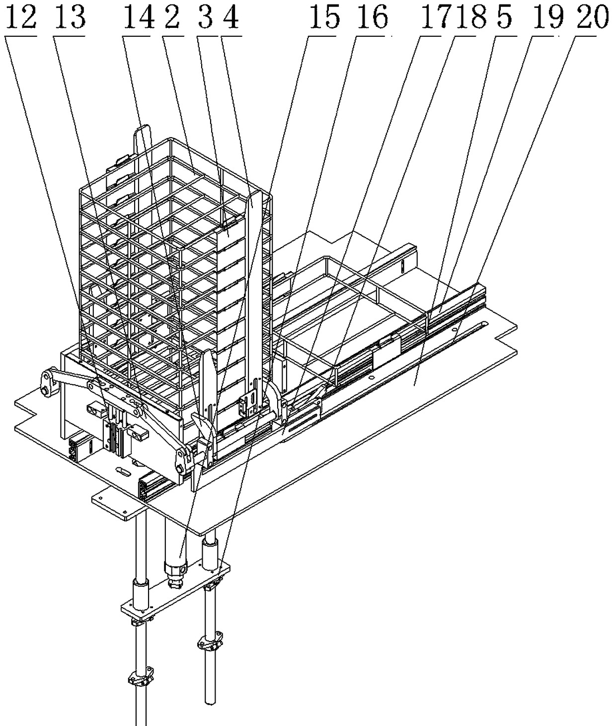 Automatic blank arrangement machine suitable for assembly line