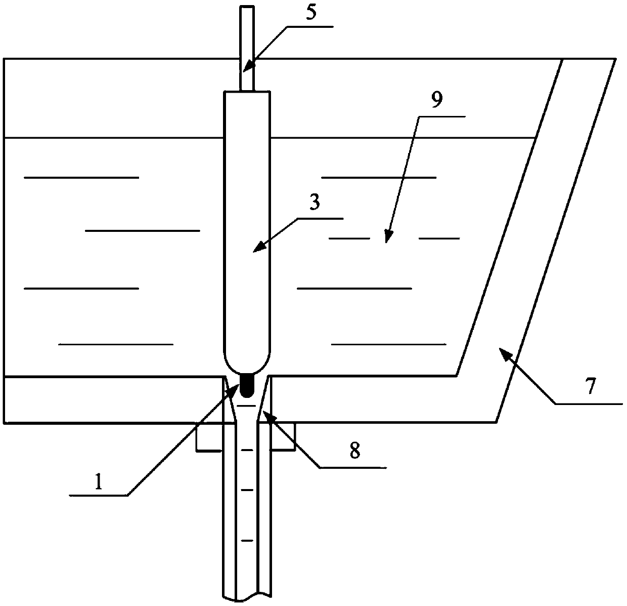 Vented type stopper with temperature measuring function