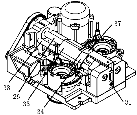 Grinding brewing slag discharging device of coffee machine