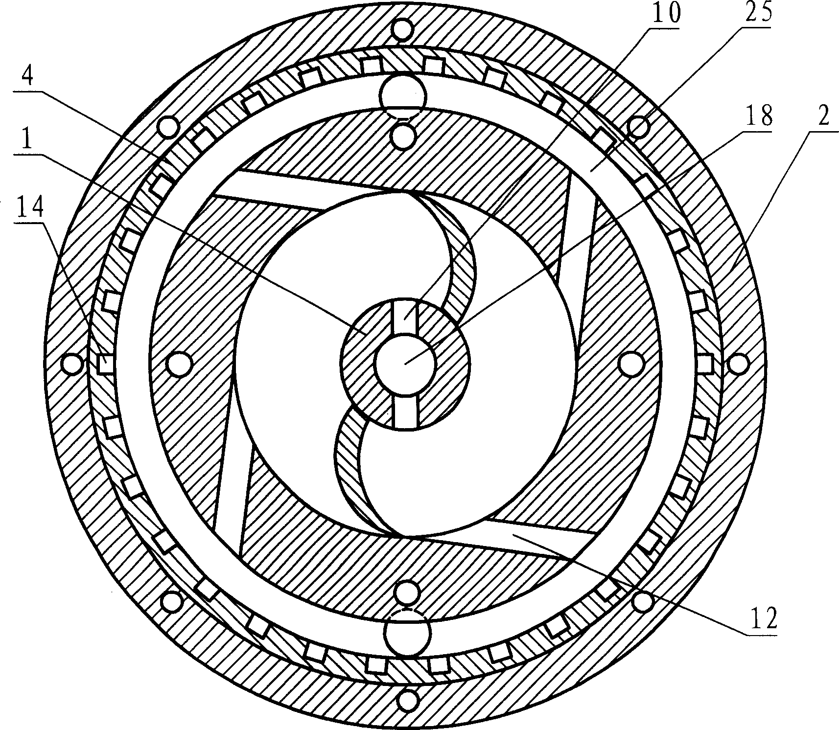 Rotaryshaft gas-supply rotor engine