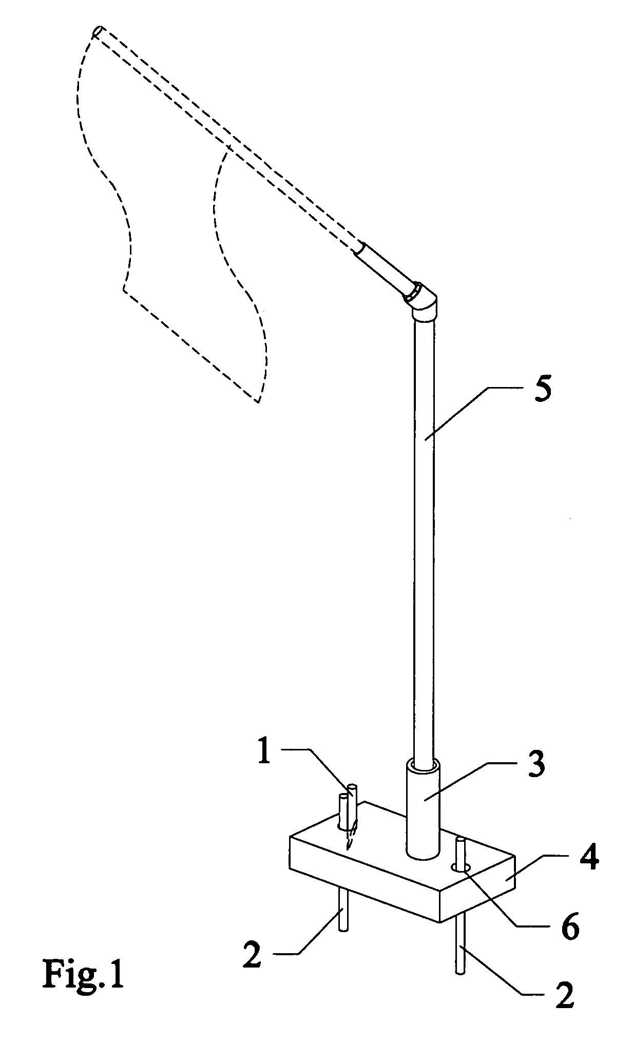 Flag or umbrella support pole