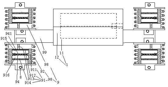 Automobile front axle casting mold with connecting terminal reversing head and automobile front axle manufacturing method