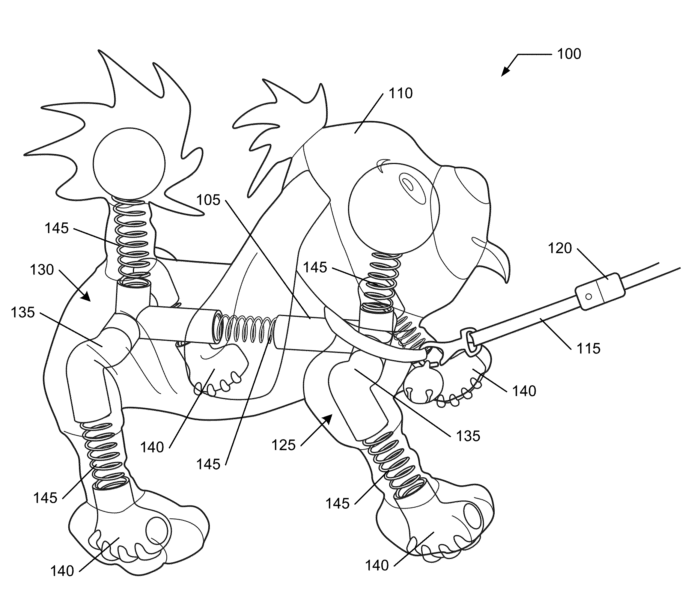 Animated motile figurine