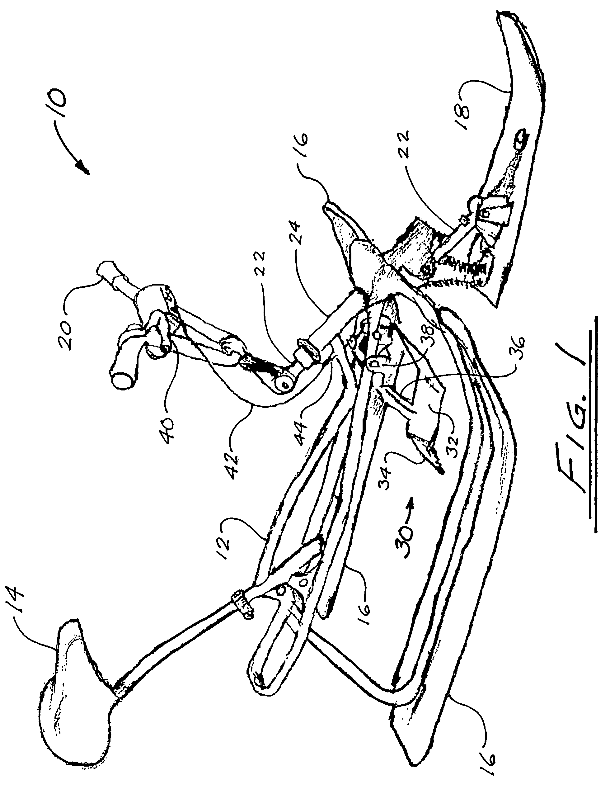 Snow sled with dual-mode braking system