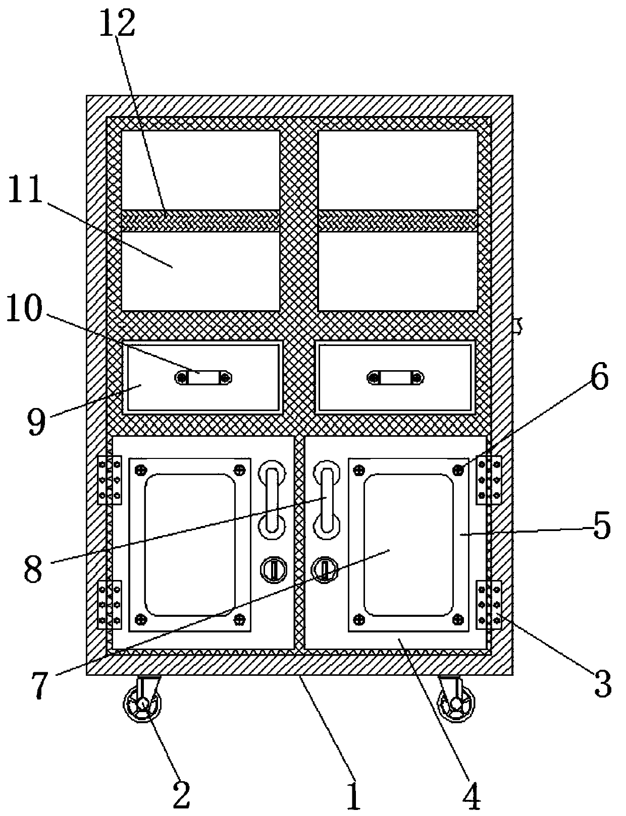 Medical storage cabinet with disinfection function