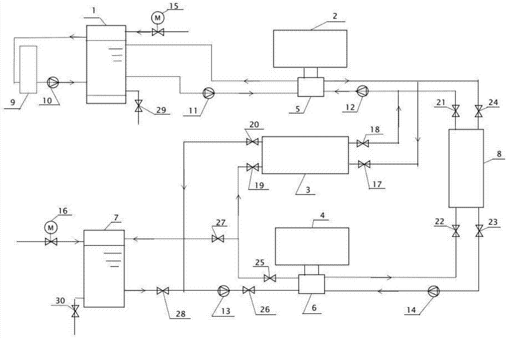 Air and electric energy two-stage heating and cooling system and method