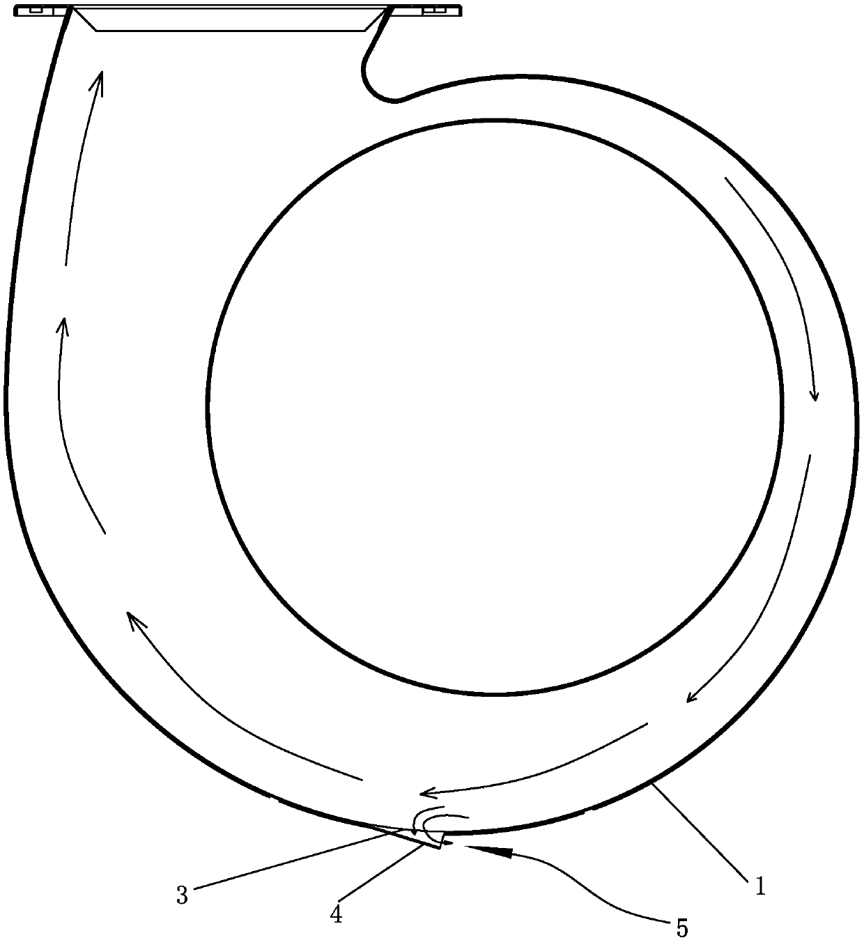 A range hood volute with noise reduction function