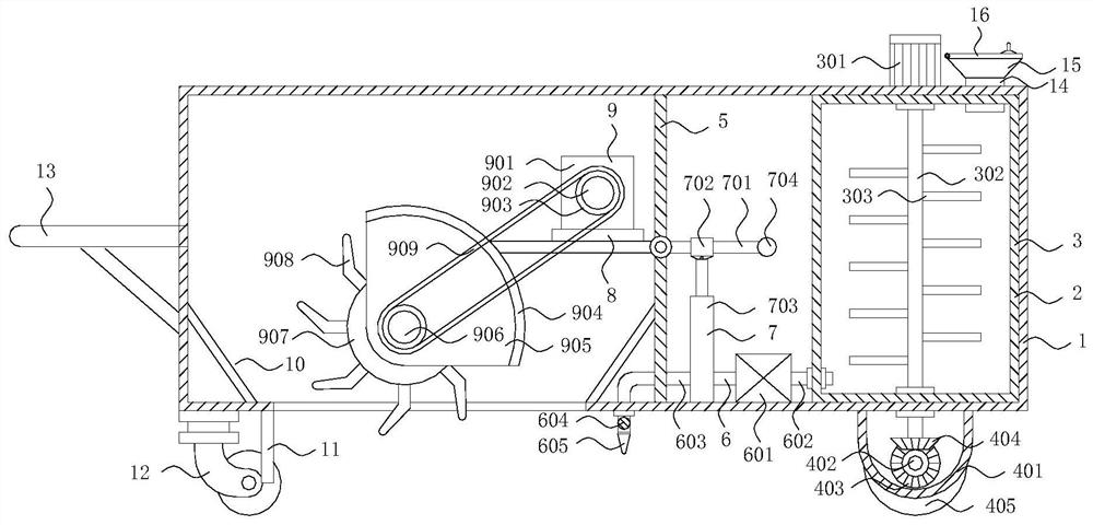 Biological feeding device for soil biological treatment