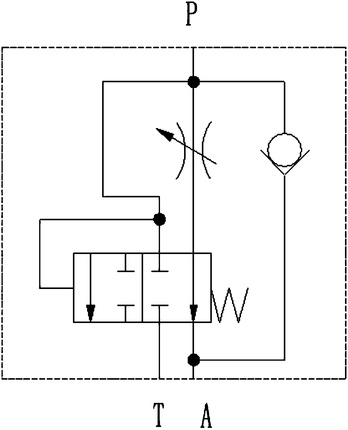 Three-way non-return speed control valve