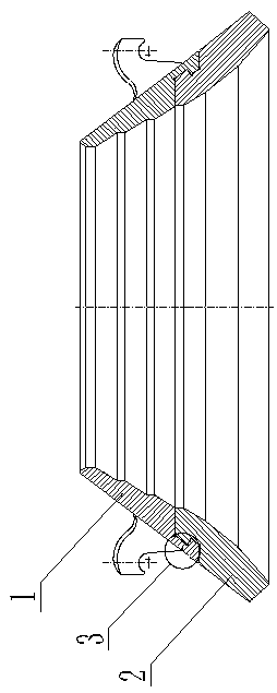 Two-component rolling mortar wall and method for conical sand making machine with diameter less than 2000mm