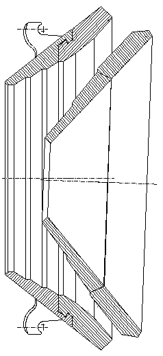 Two-component rolling mortar wall and method for conical sand making machine with diameter less than 2000mm