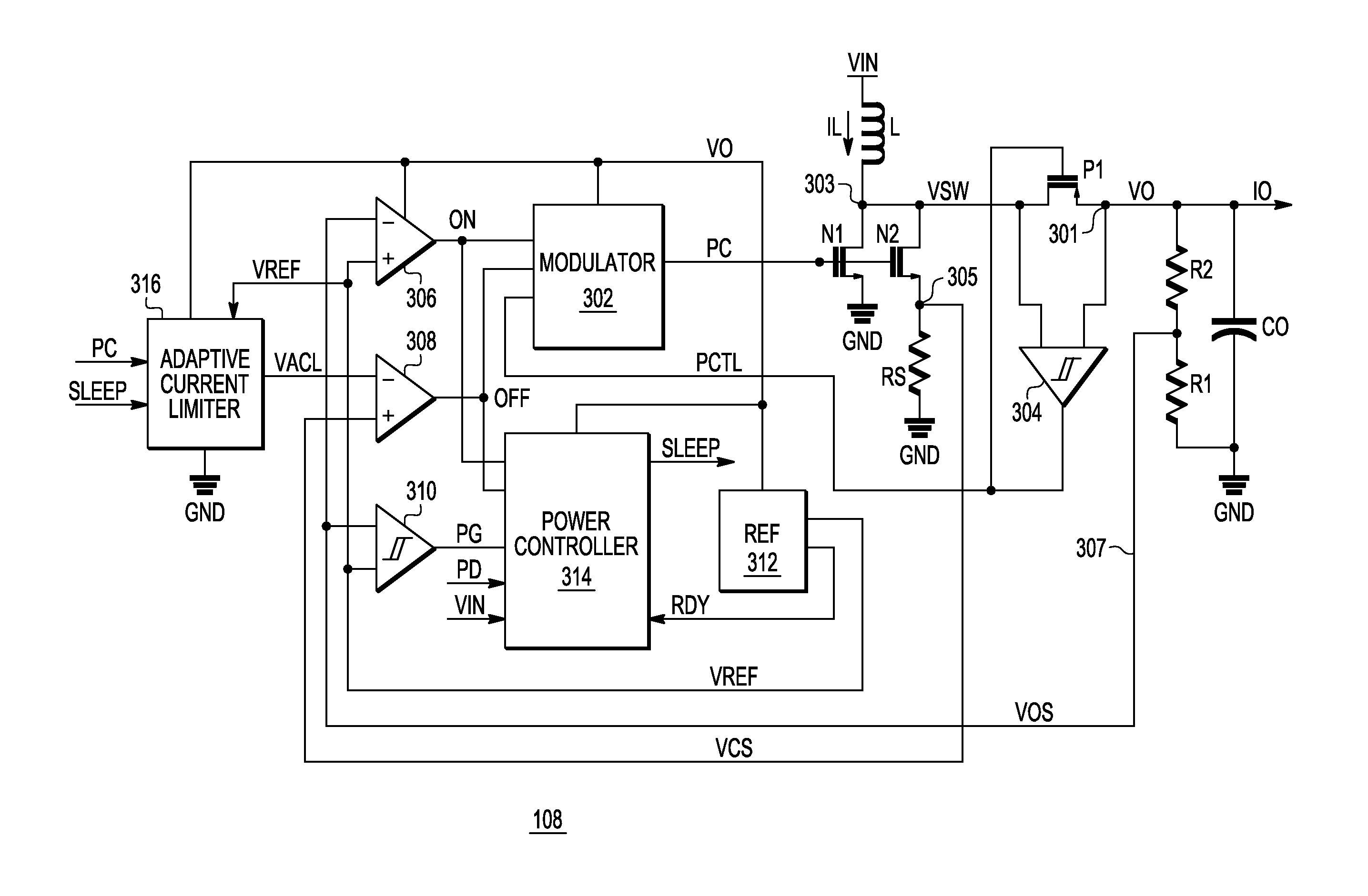 System and method for adaptive current limit of a switching regulator