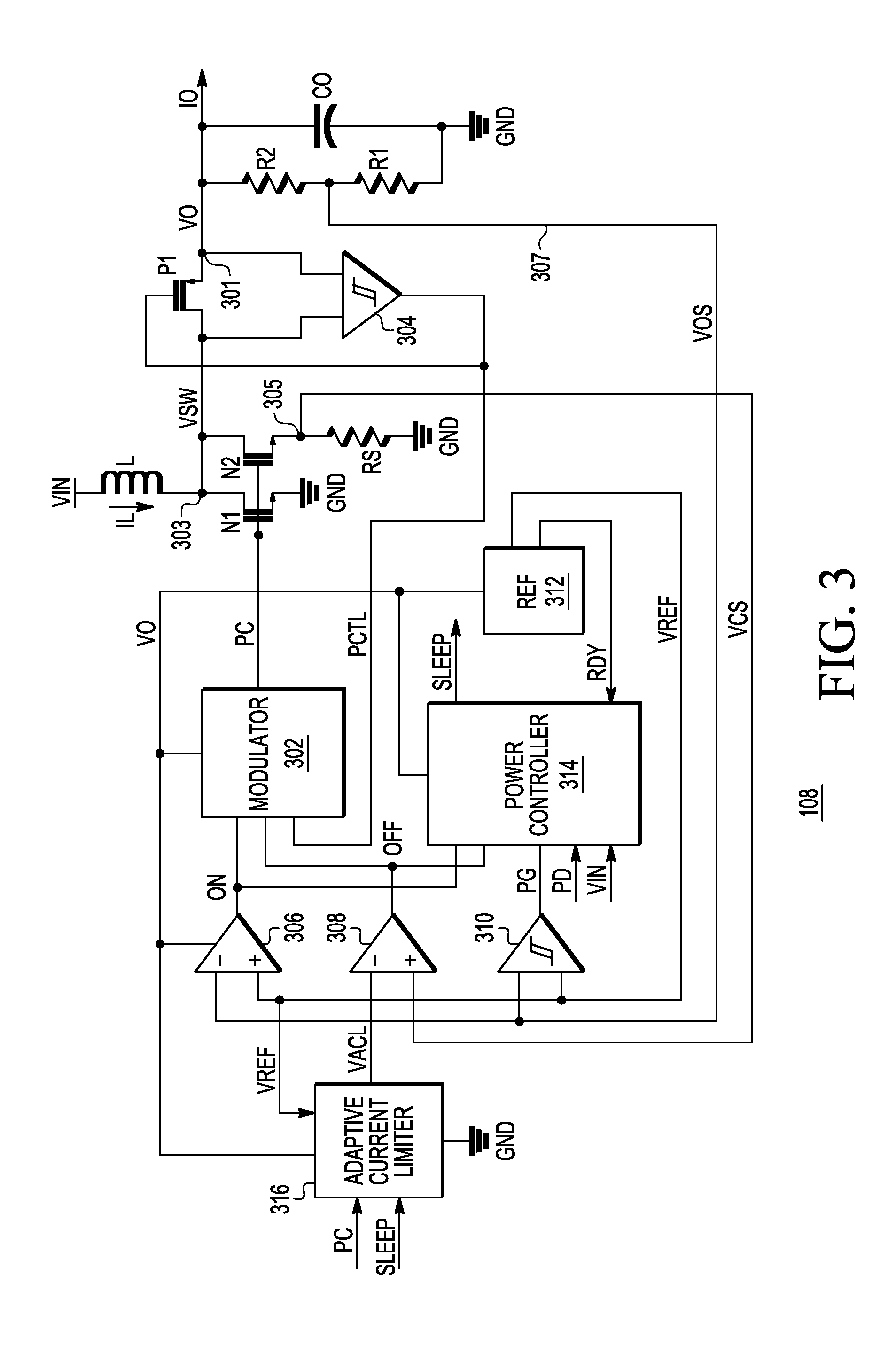 System and method for adaptive current limit of a switching regulator