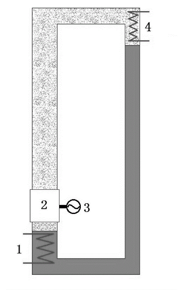 Single-stage gravity pump organic Rankine power generation and heating combined system and its cycle