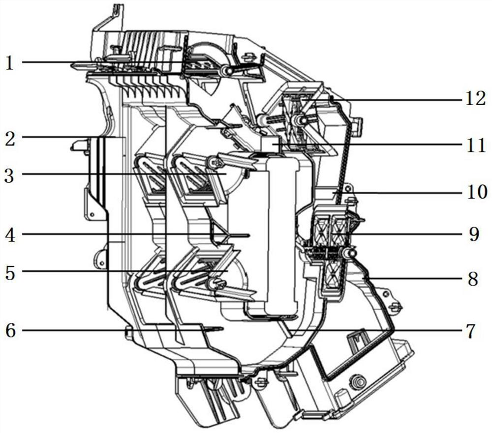 Automobile air conditioning system temperature control curve optimization structure