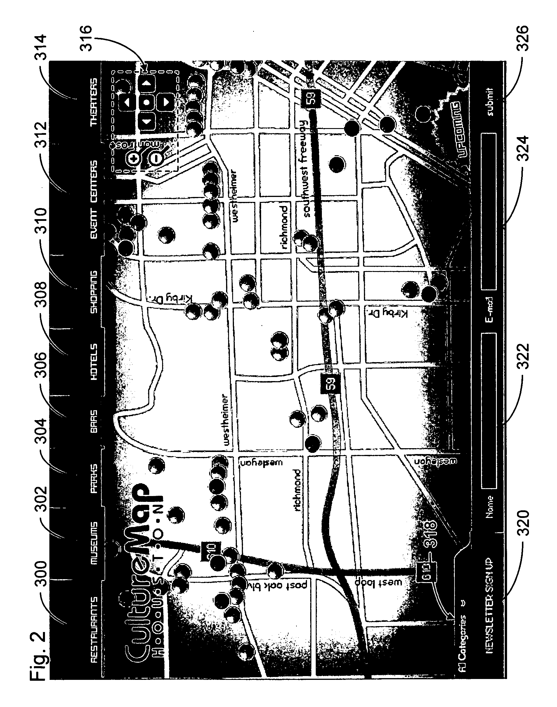 Interactive metro guide map and portal system, methods of operation, and storage medium