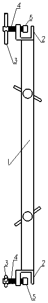 Railway vehicle vertical combined type glass installation supporting device