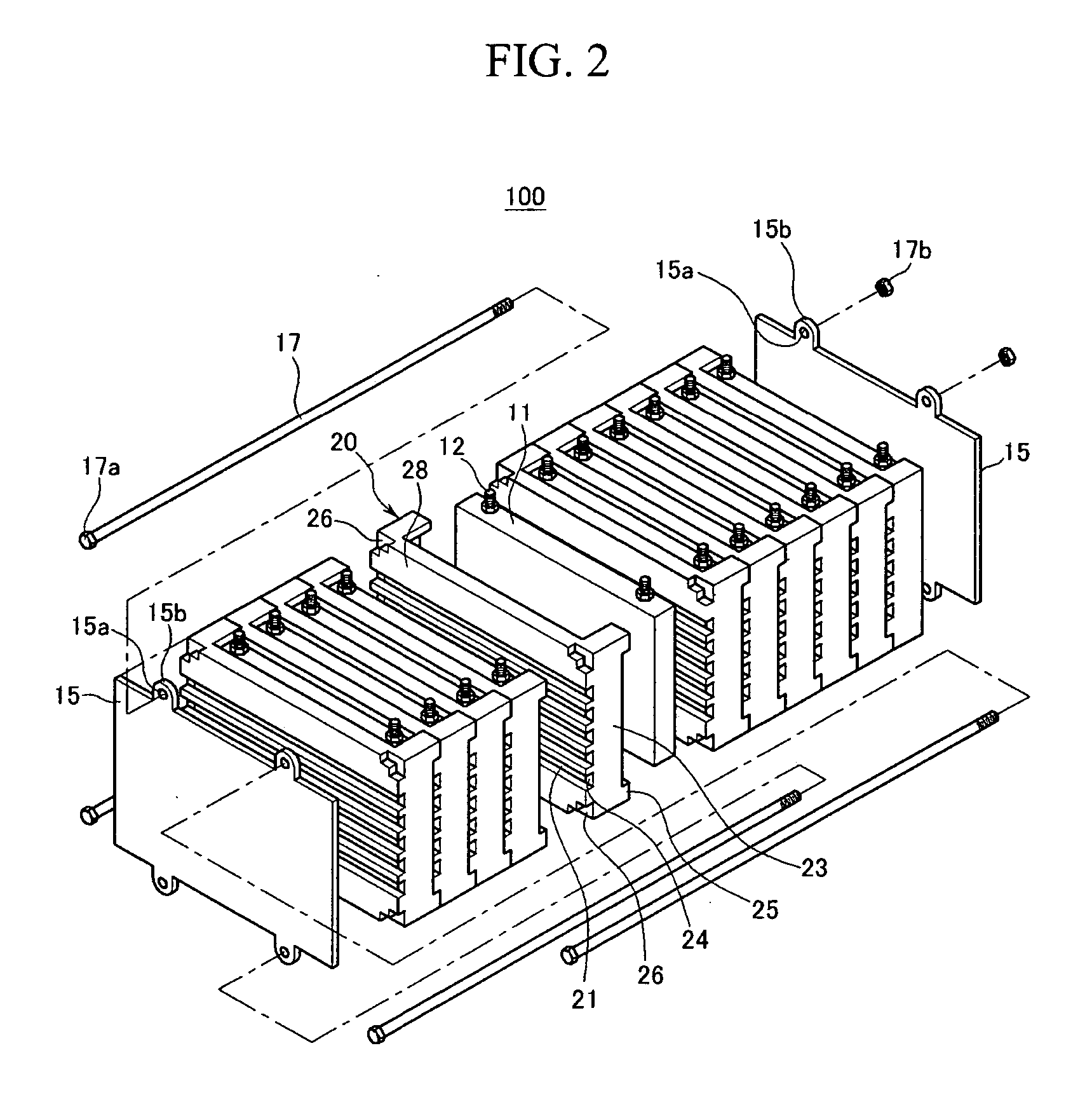 Battery module with improved cell barrier between unit cells