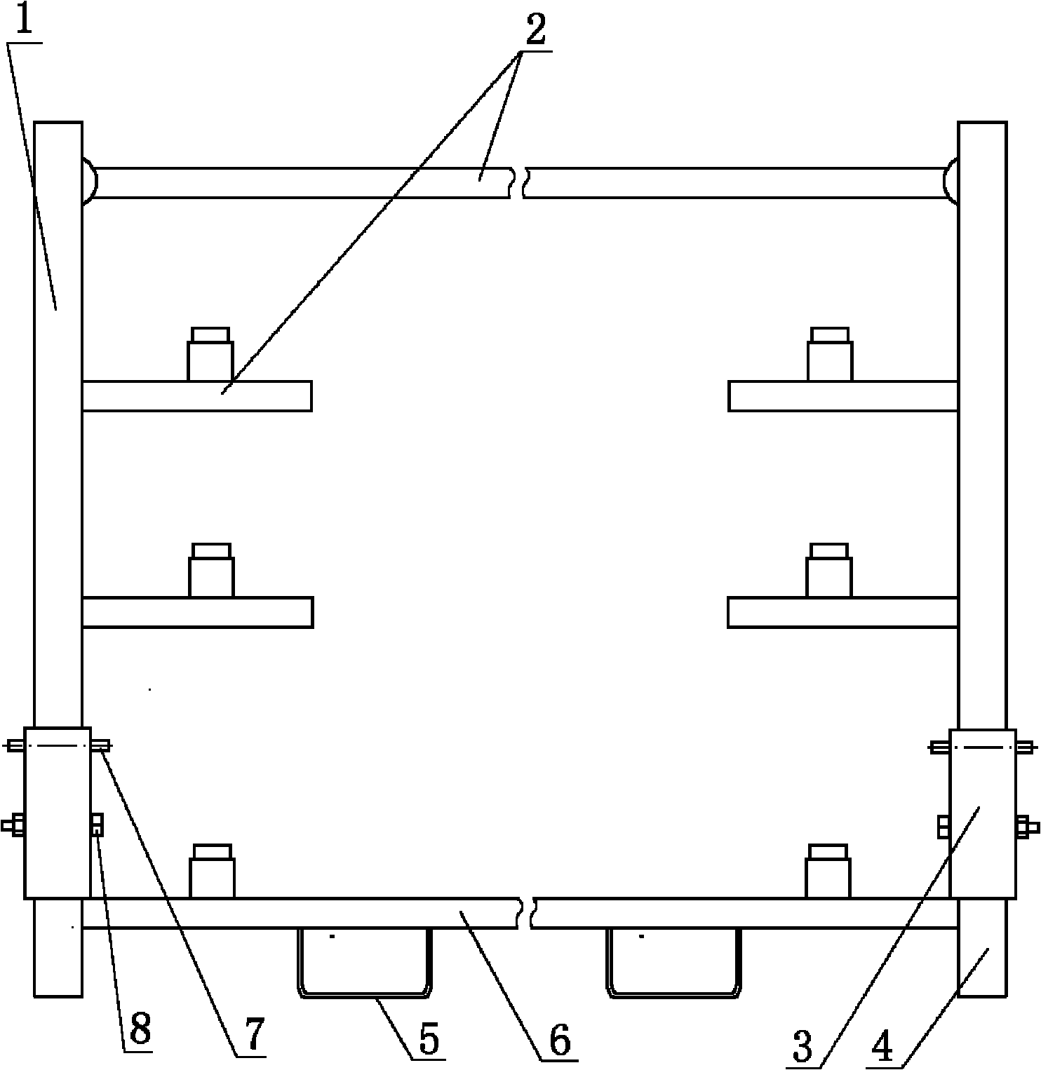 Automobile dashboard crossbeam transfer device