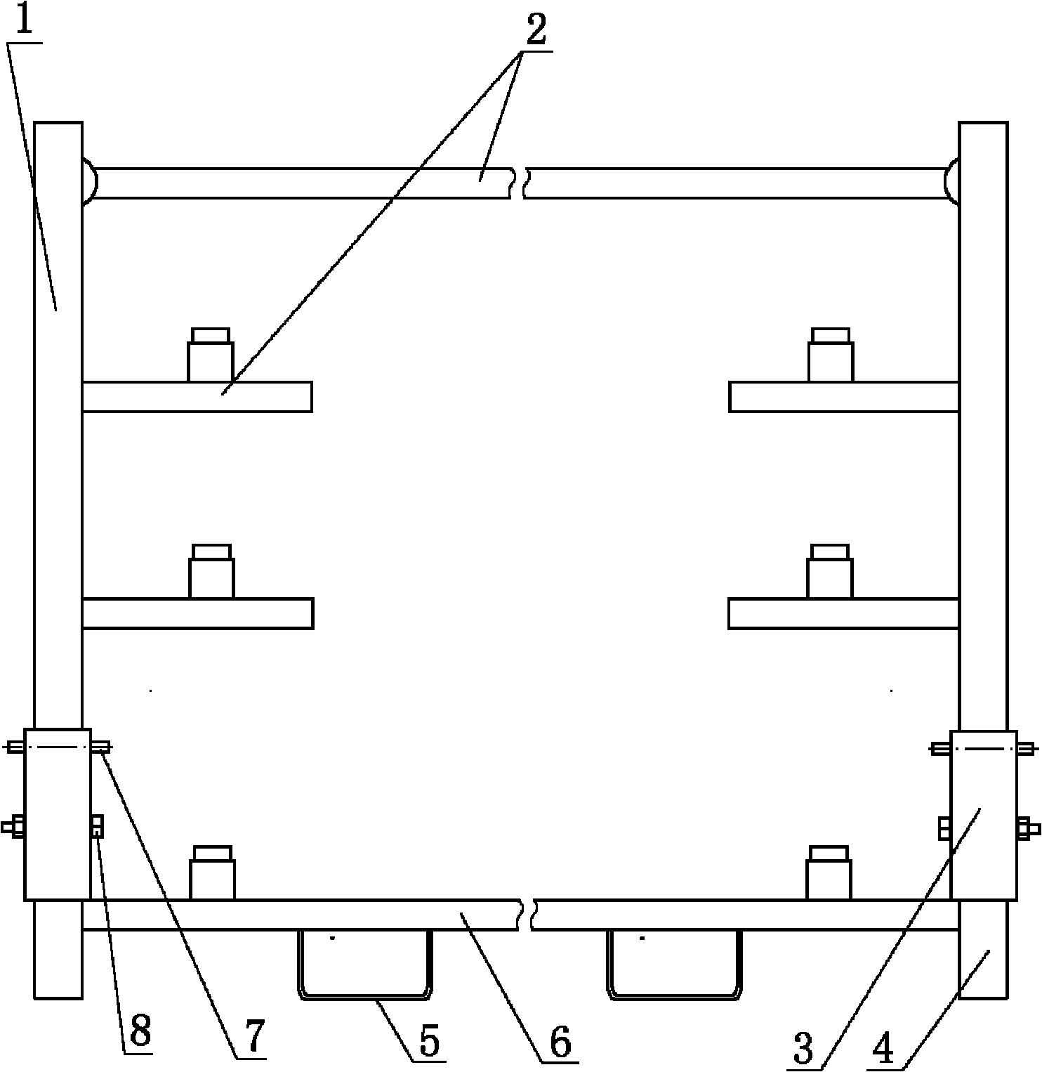 Automobile dashboard crossbeam transfer device