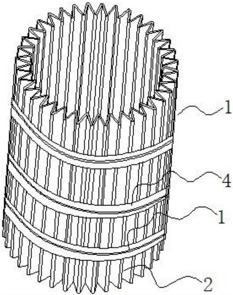 Winding fixing method for preventing fold deformation of filter element, filter element and filter