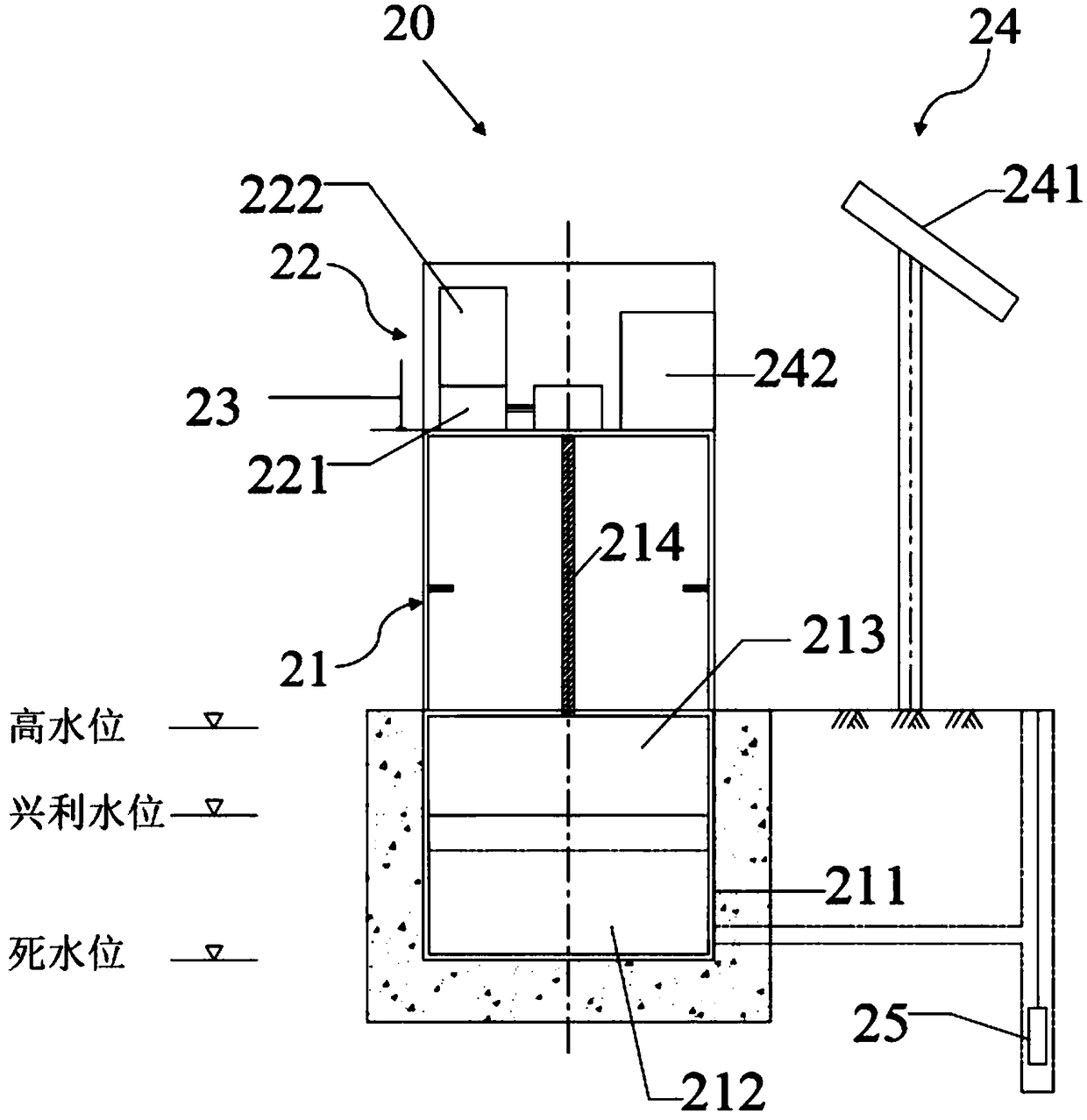 Intelligent drainage management system of irrigation area and regulating sluice for water storage and drainage