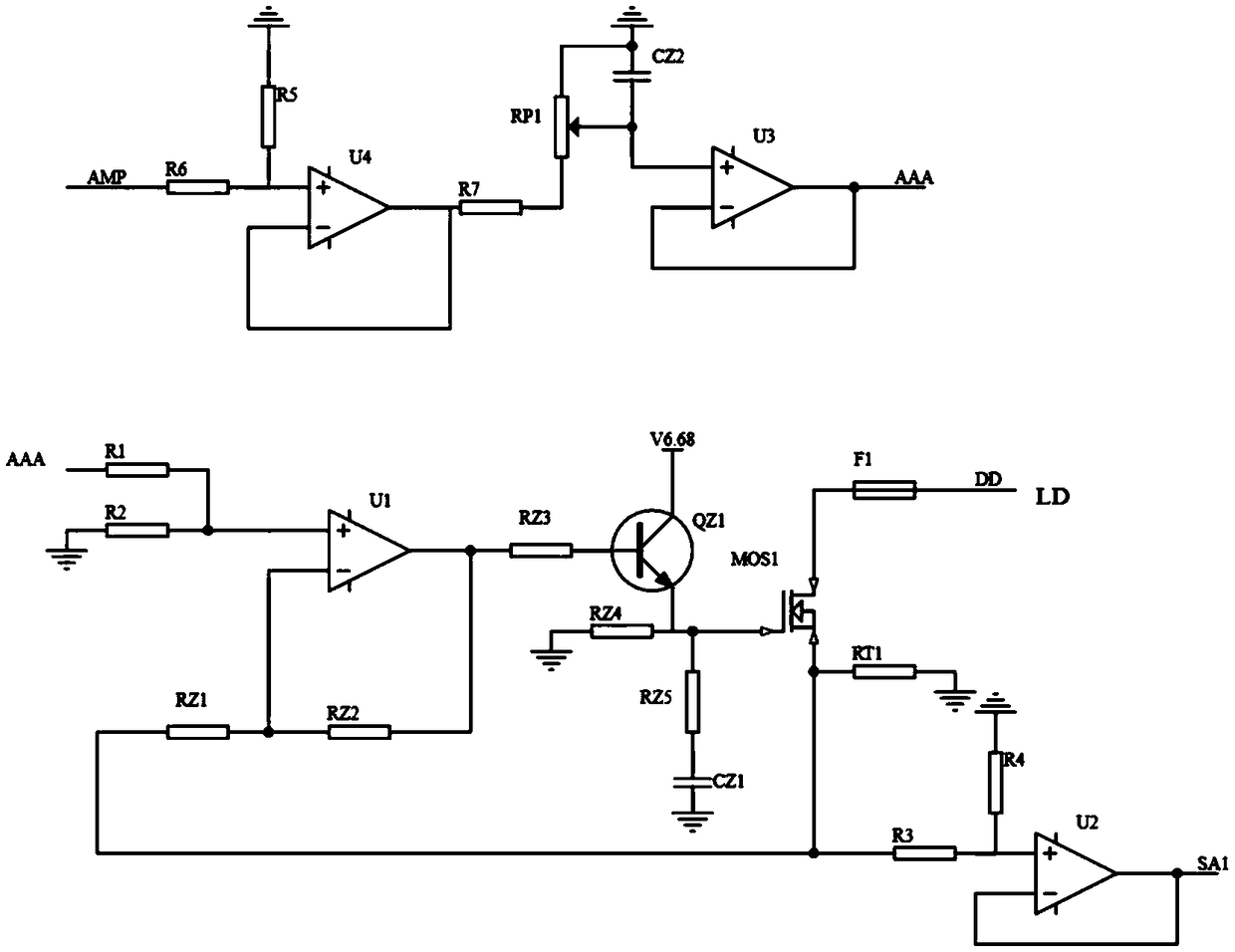 Driving power supply of semiconductor laser