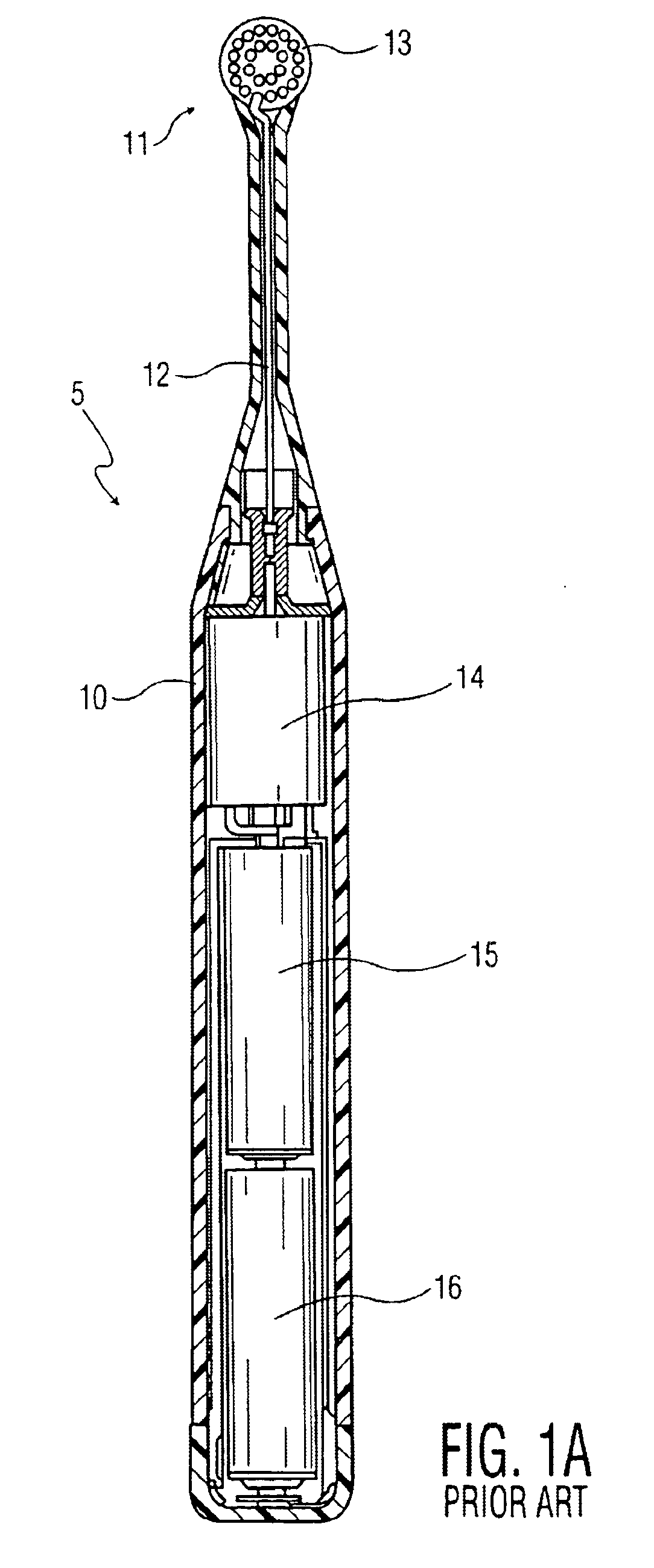 Brush section for a powered toothbrush