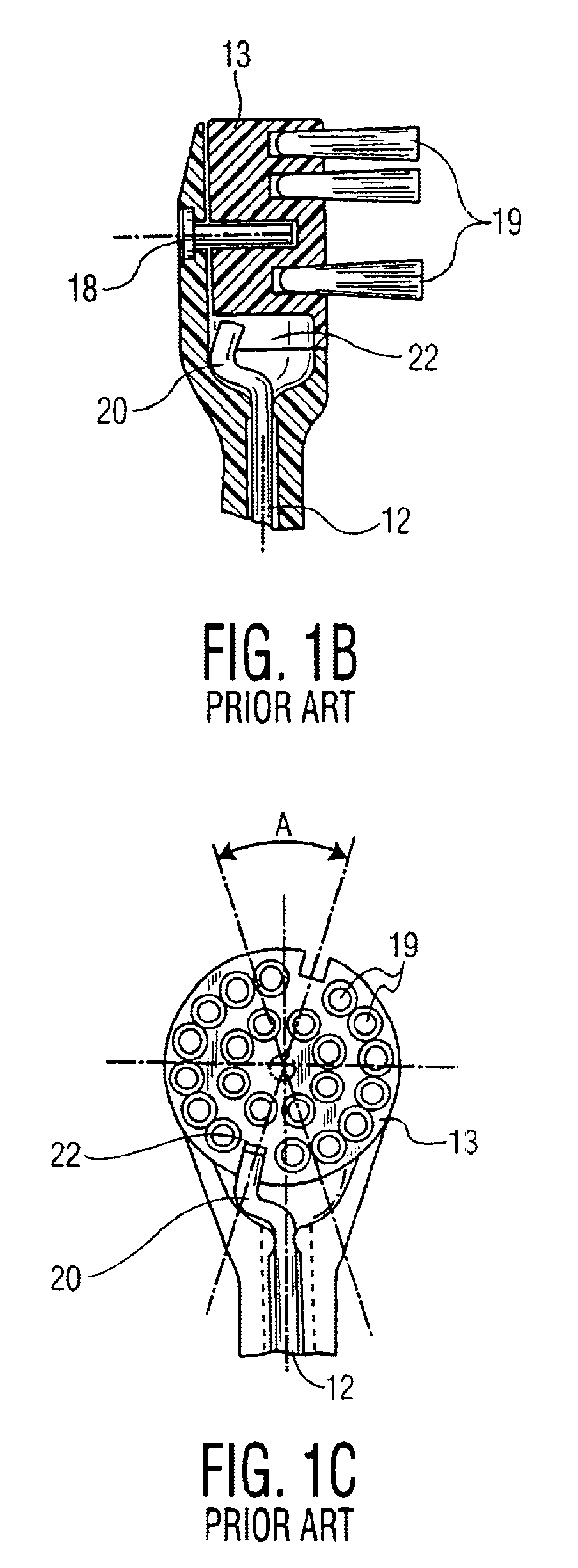 Brush section for a powered toothbrush