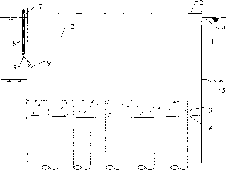 Simple and rapid water stopping method for larsen steel sheet pile cofferdam