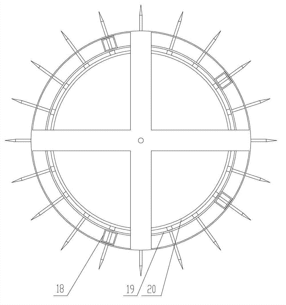 Leaf pickup and compression device for lawns