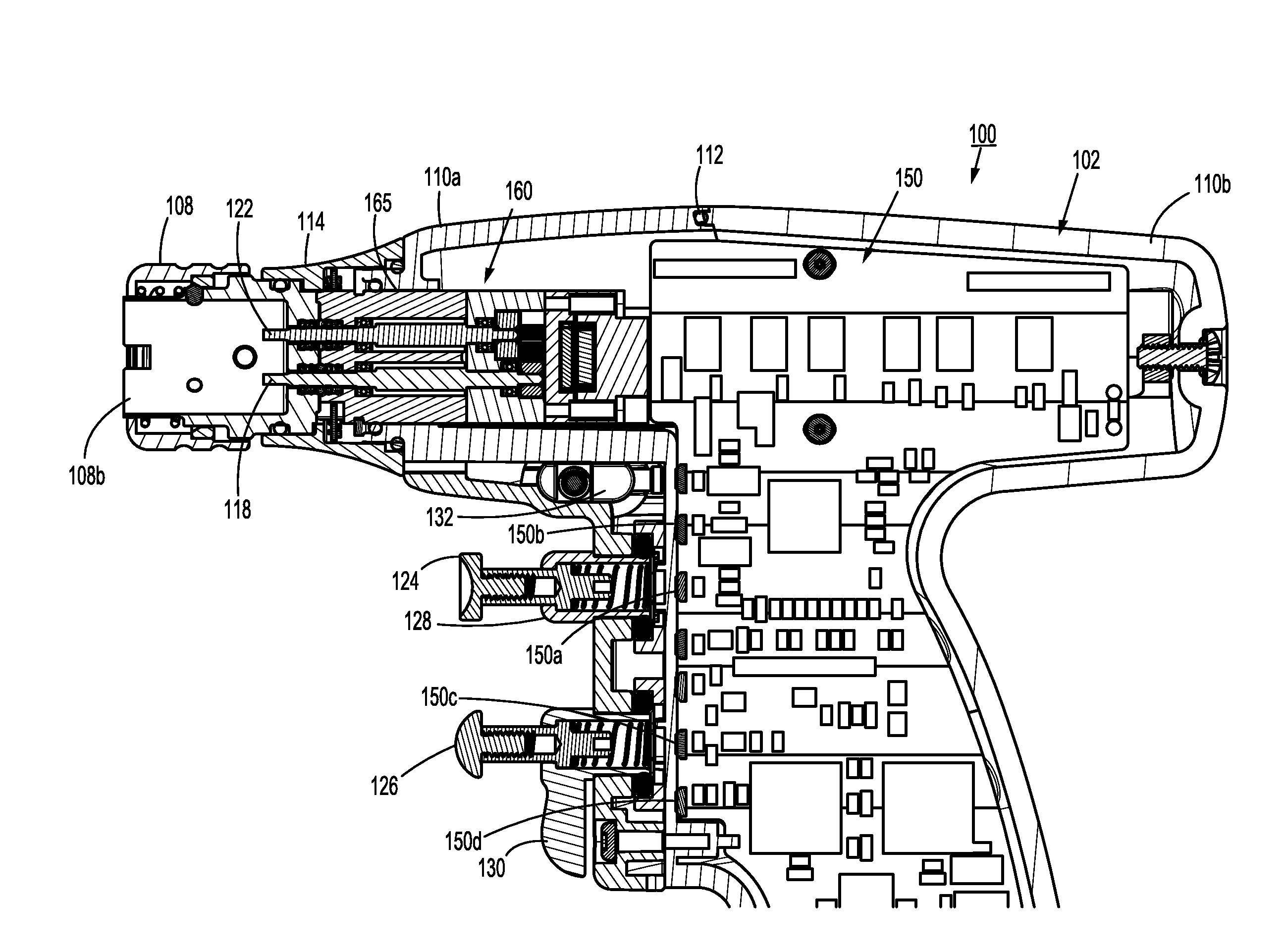 Hand held surgical handle assembly, surgical adapters for use between surgical handle assembly and surgical end effectors, and methods of use