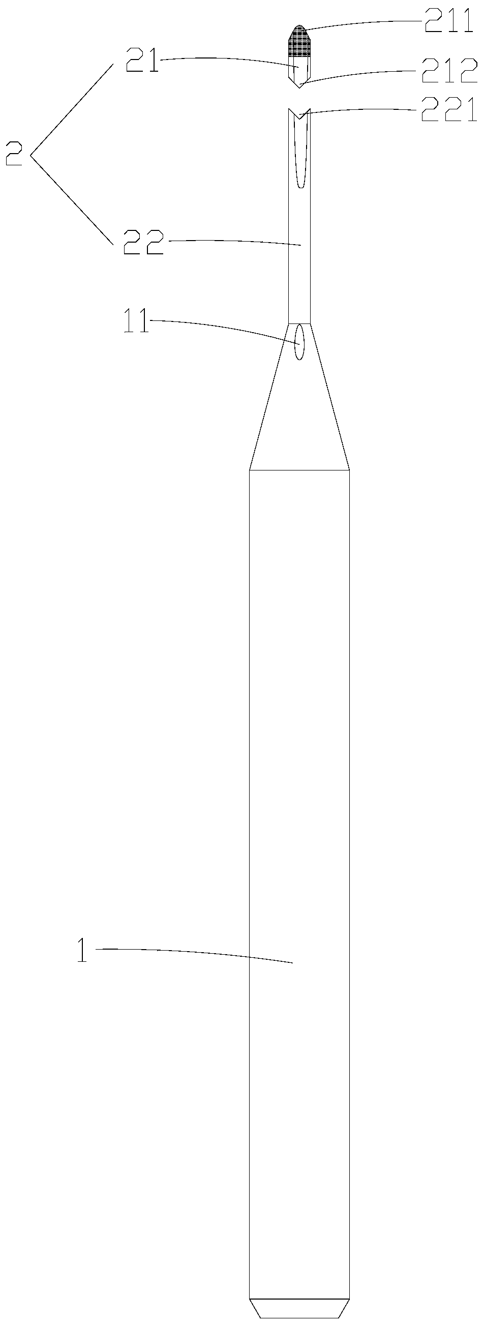 Straight slot PCD drill bit with cooling holes