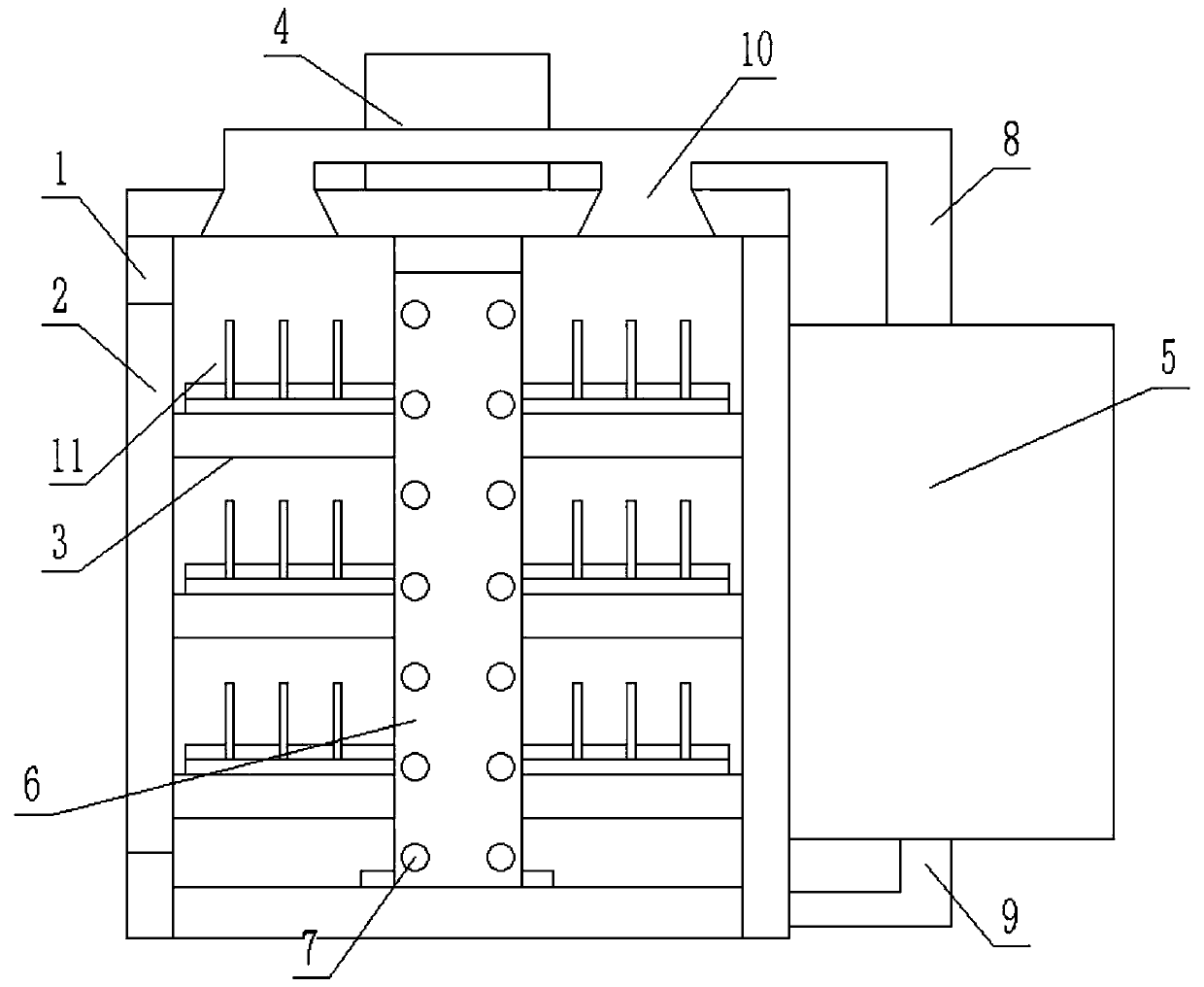 Agricultural product dehydration drying processing device