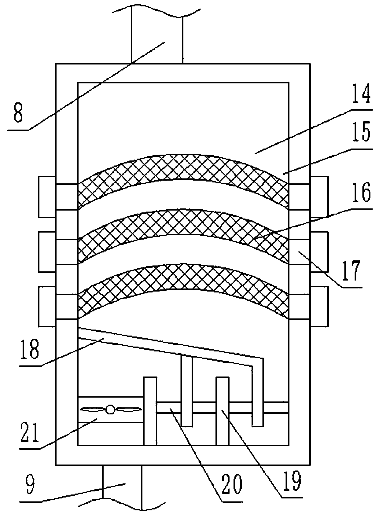 Agricultural product dehydration drying processing device