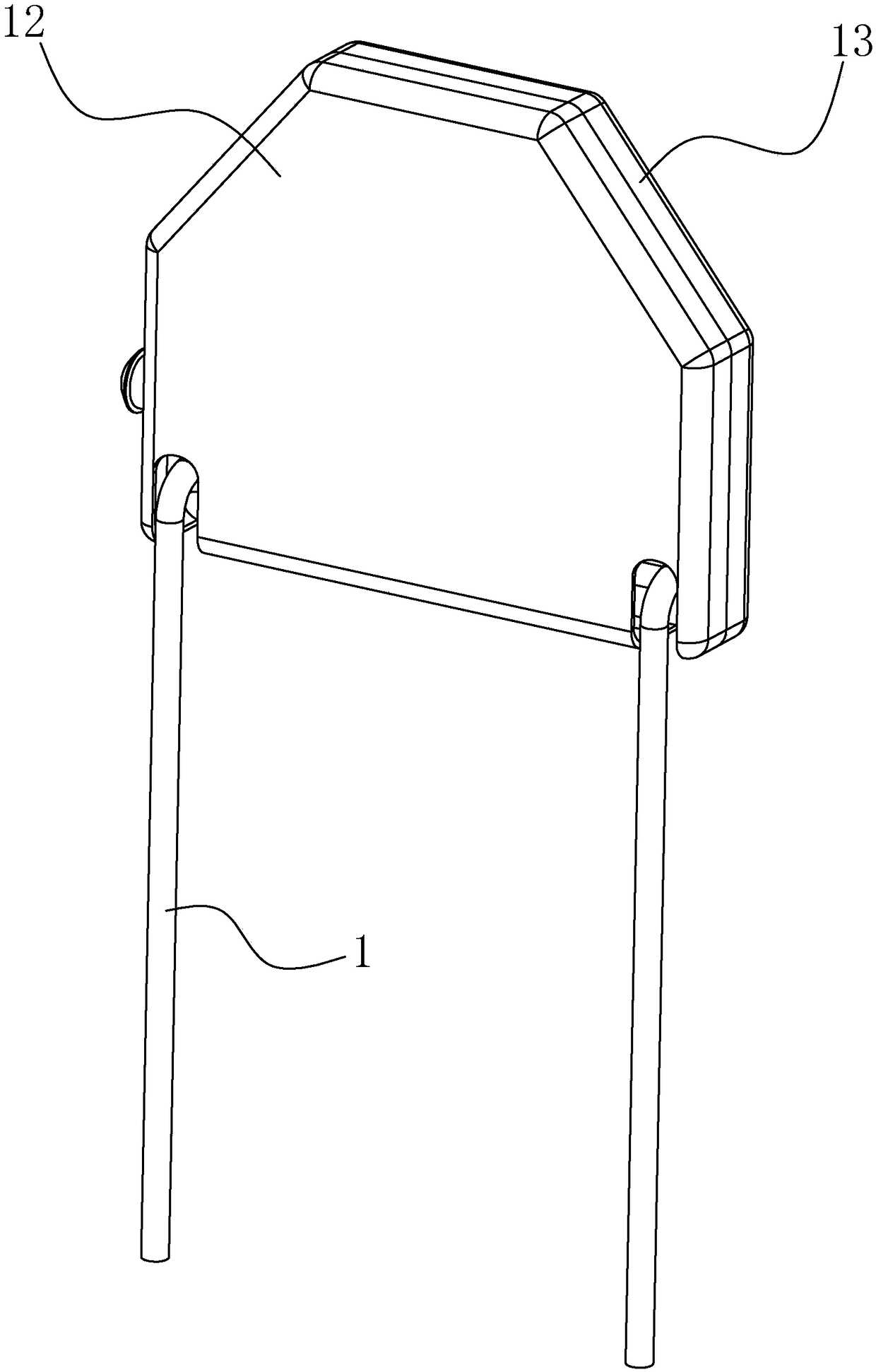 Headrest structure which can be controlled to overturn through press button or pull rope