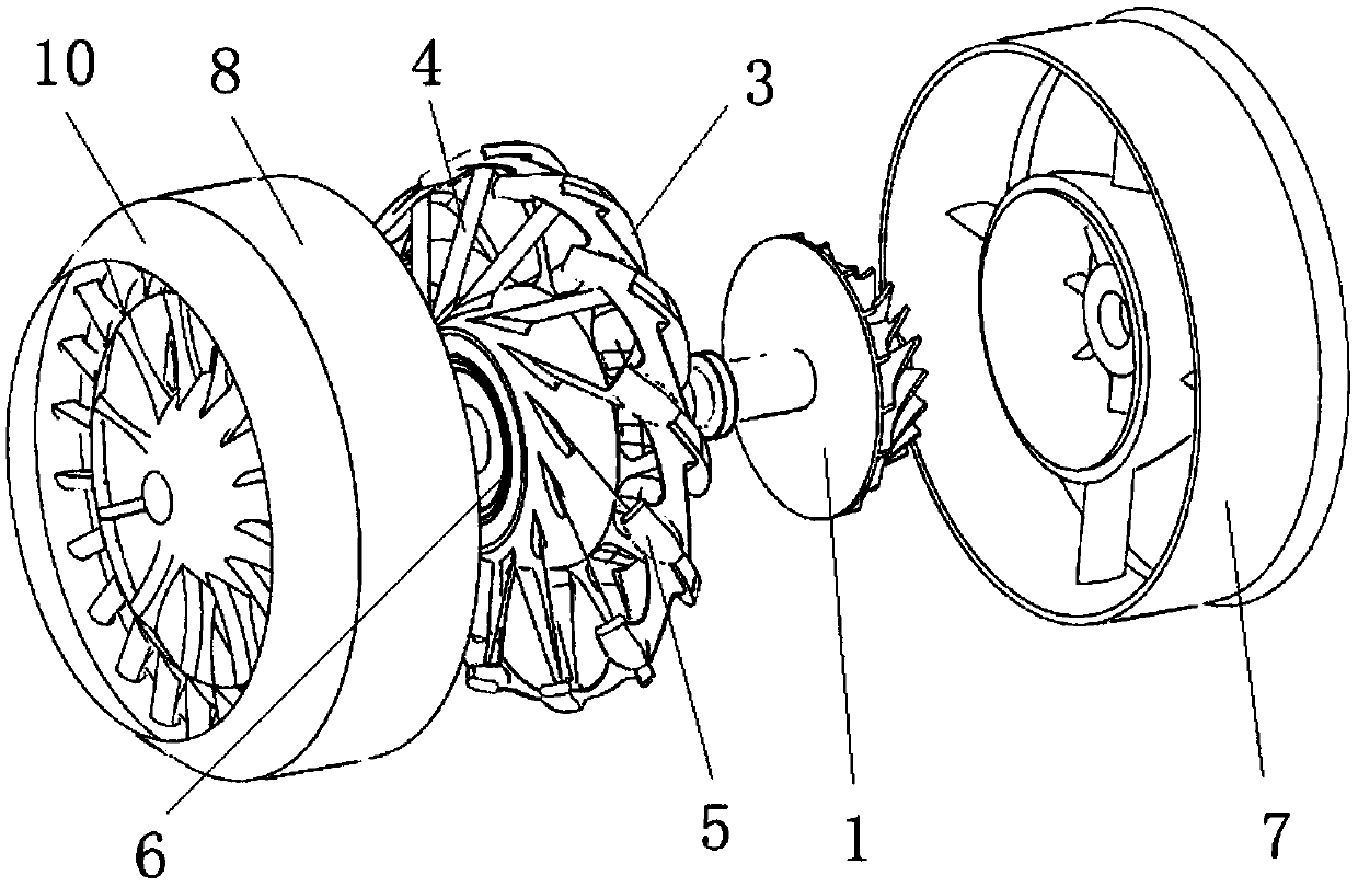 Blade tip ejecting self-driven wheeled fan engine