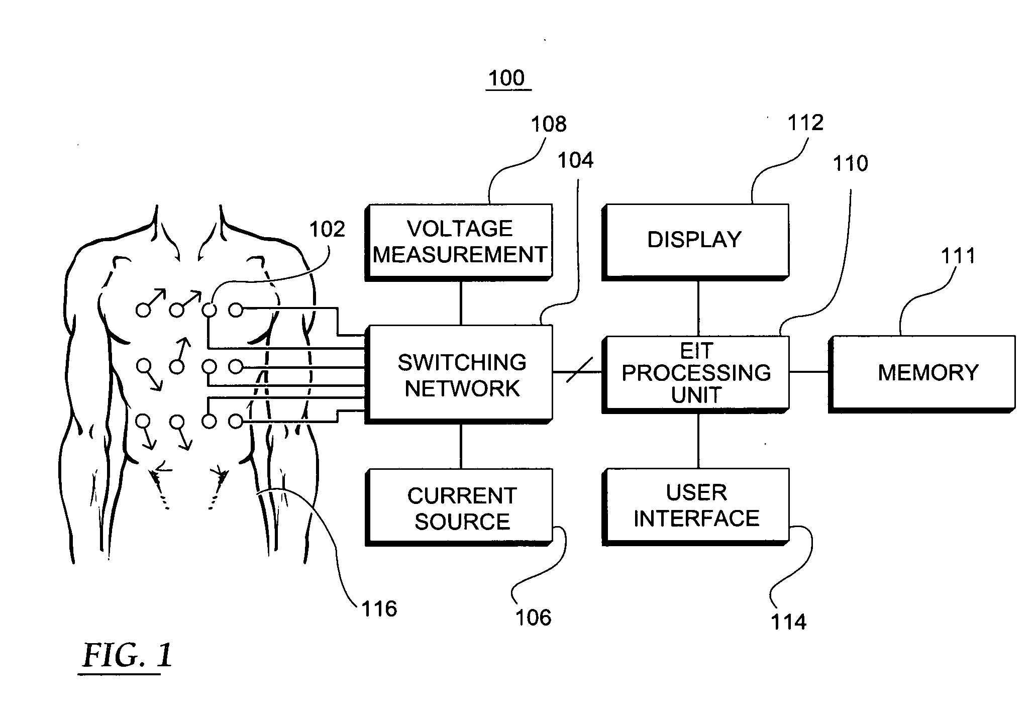 Electrical impedance tomography using a virtual short measurement technique