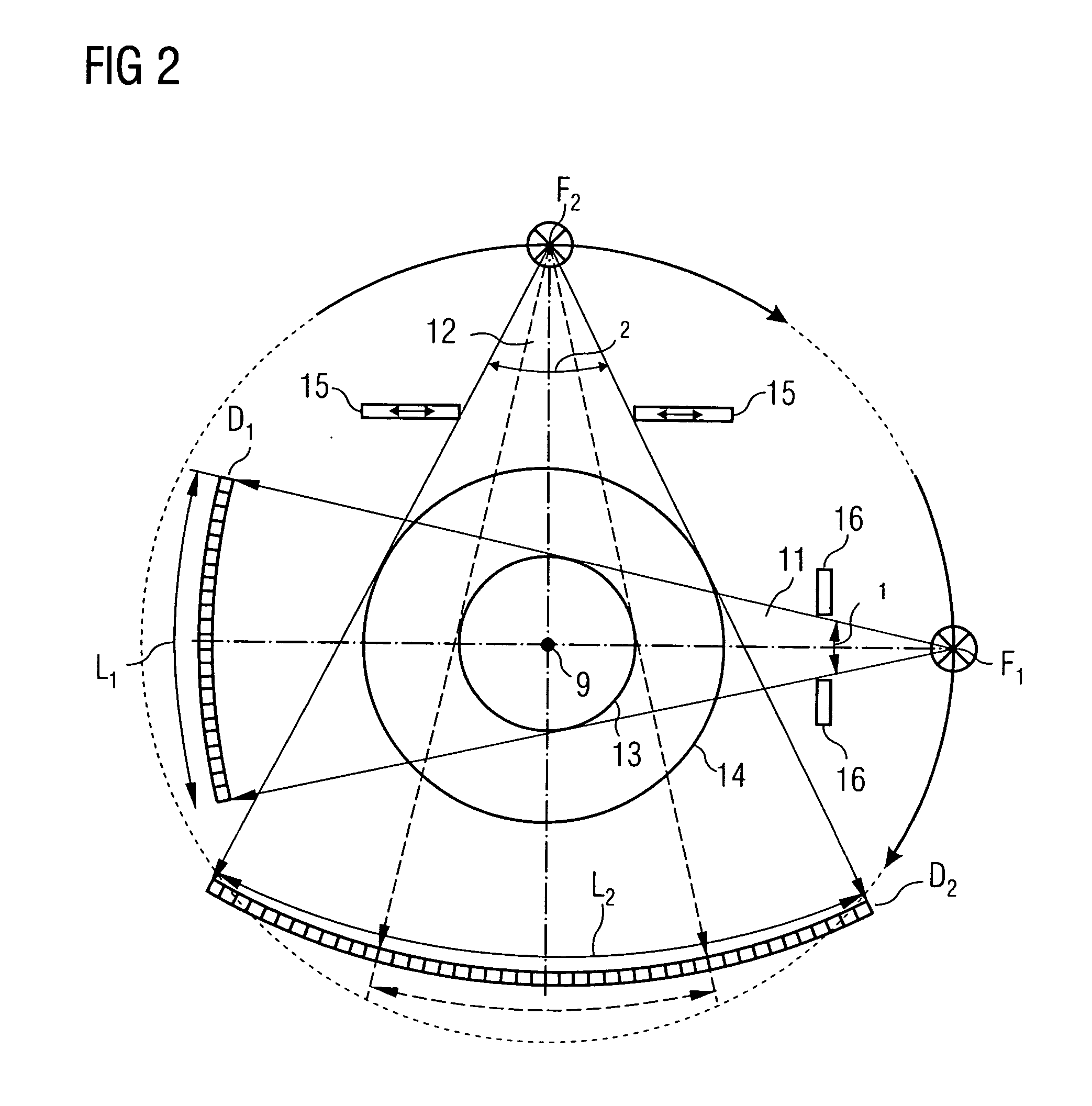 Method for production of tomographic section images of a periodically moving object with a number of focus detector combinations